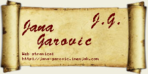 Jana Garović vizit kartica